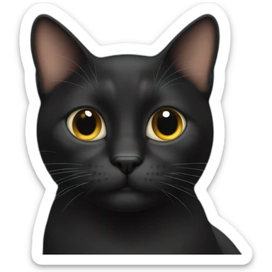 gato negro sticker
