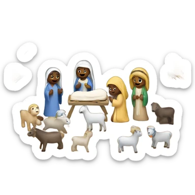 Nativity set sticker