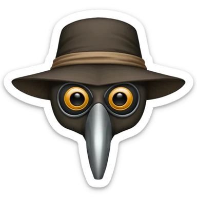 plague doctor mask no hat sticker