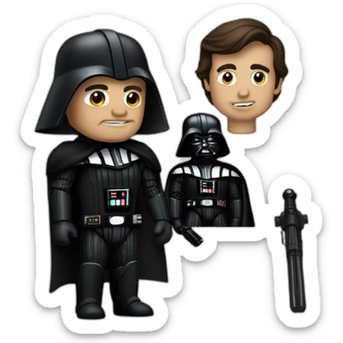 darth vader with jose maria aznar head sticker