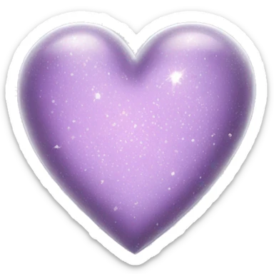 Lilac heart with silver sparks like this 💖 sticker