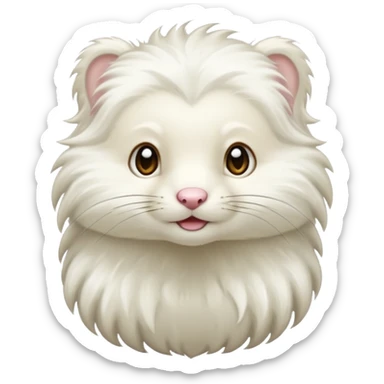 long haired white mink sticker