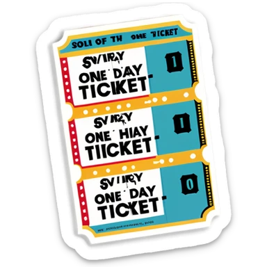 one of them days movie ticket  sticker