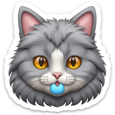 katze mit brirne sticker