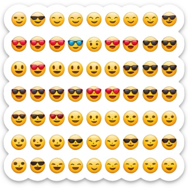 crate me a lot fo different and crazy emojis with no significance please sticker