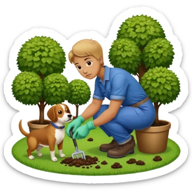 off to go scoop the poop sticker