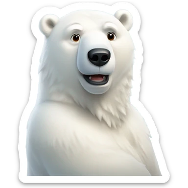 Polar bear sticker