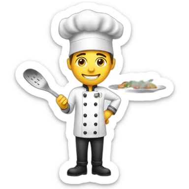 chef cooking sticker