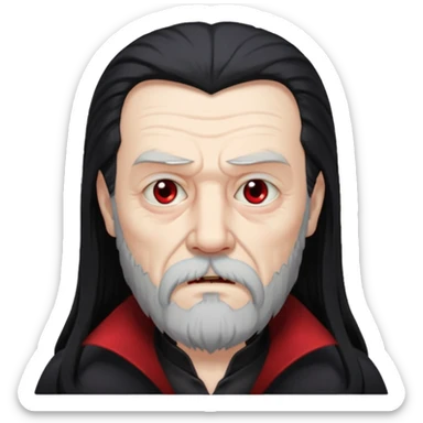 sad face vampire old man long hair with beard
 sticker