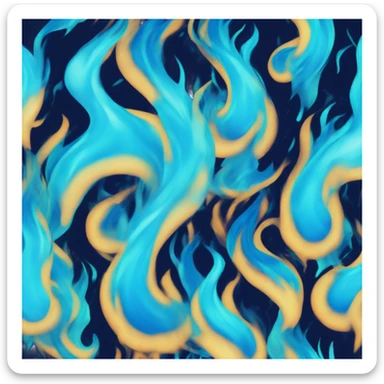 Blue fire sticker