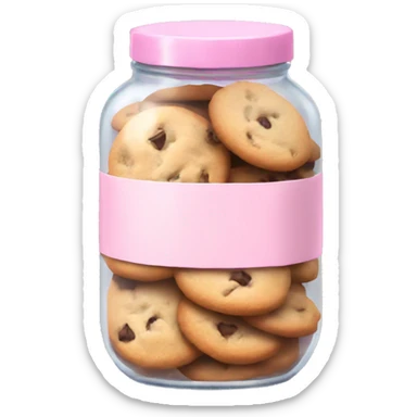 pale pink jar of cookies sticker