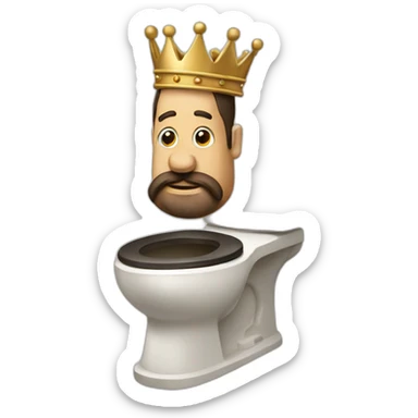 king toilet sticker