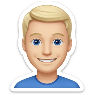 blue dress man sticker