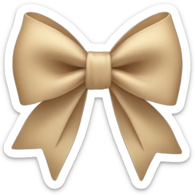 Beige bow sticker