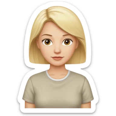 blond professional in mid-30s to 40s dressed casual sticker