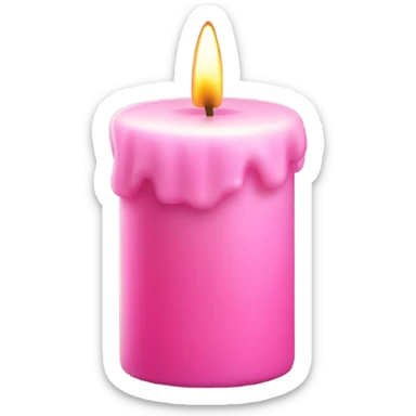 Pink candle  sticker