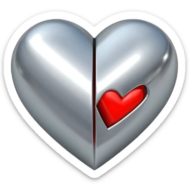 Heart folding in on itself (impossible geometry) sticker