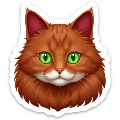 бордовый кот sticker