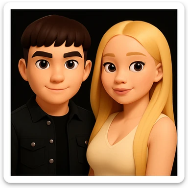 Slightly increase the volume of the upper body of the girl and shift the girl a little bit to the right, keeping all other details unchanged. Preserve the style and proportions of the original image. sticker