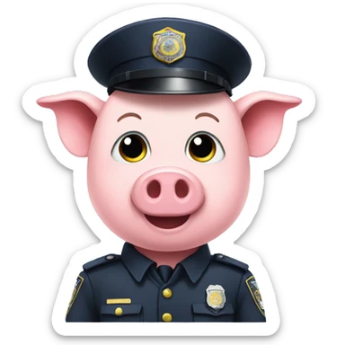 pig policeman  sticker