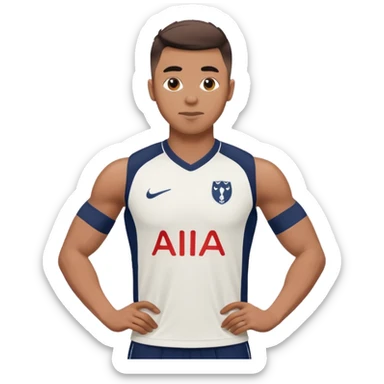 man in Tottenham hotspurs kit sticker