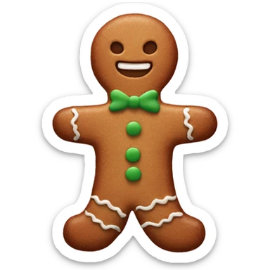 aesthetic gingerbread man sticker