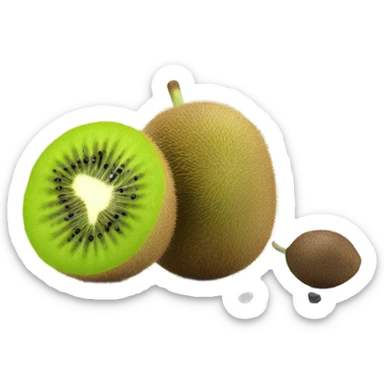 3d kiwi fruit sticker