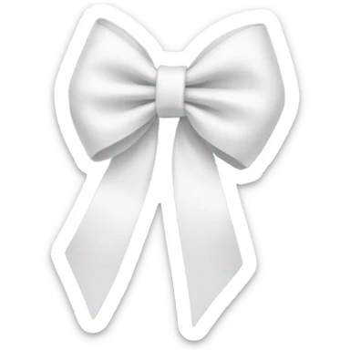 White bow sticker