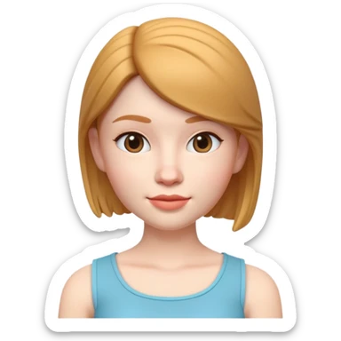 3d 24 age girl memoji style sticker