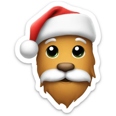 Doodle with Santa hat  sticker