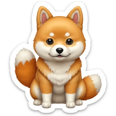 a full body of cute shiba sticker
