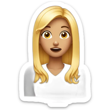 girl-with-manicure-is-shocked sticker