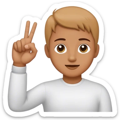 L hand sign language  sticker