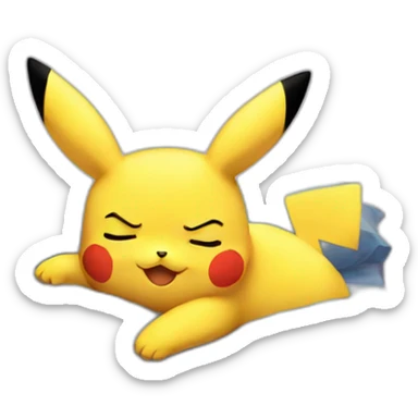 Sleeping pikachu sticker
