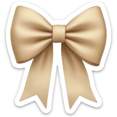 Beige bow sticker