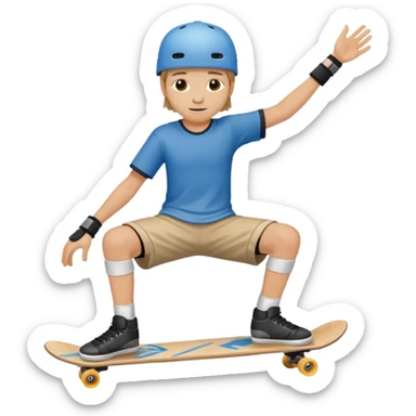 Knee pad skateboarder sticker