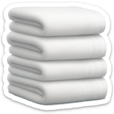 cozy white stacked towels  sticker