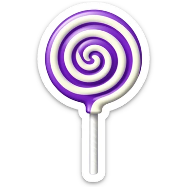 lolipop luminous purple and white sticker