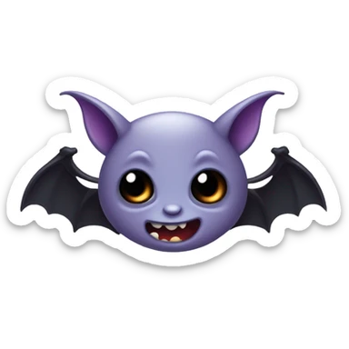 cute evil little bat sticker