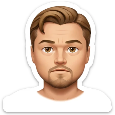 Leonardo DiCaprio upper body portrait, chest and above sticker