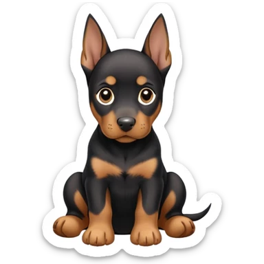 Dobermann puppy sticker