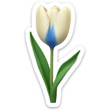 tulip blue flower  sticker
