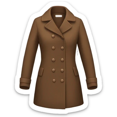 brown coat for women sticker
