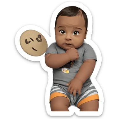 young boy in shorts sticker