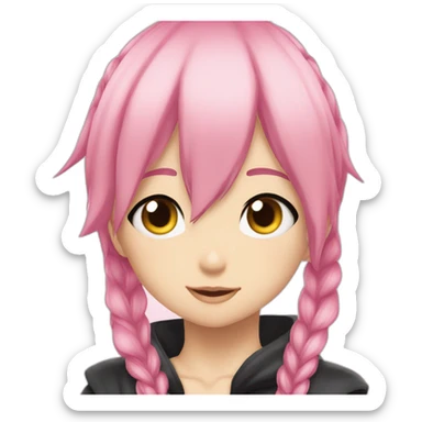 Nastu-Fairy tail-pink hair-kiss-Lucy-blond hair sticker