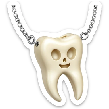 Necklace made of human molars sticker