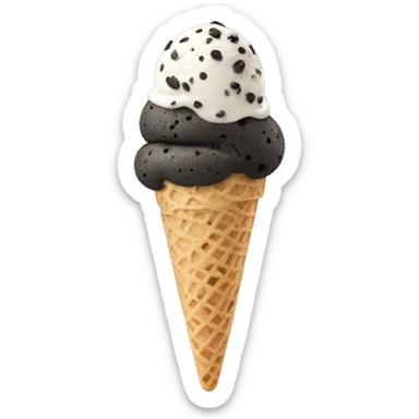 Cookies and cream ice cream sticker