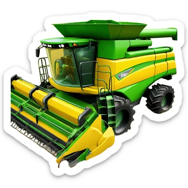 combine harvester USA sticker
