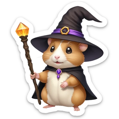 Hamster witch sticker