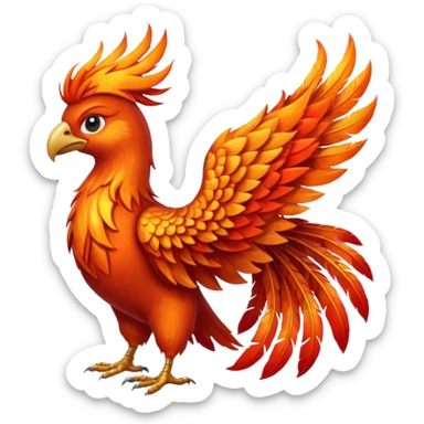 Fire phoenix sticker